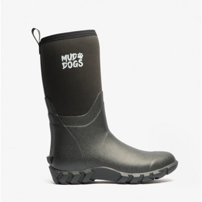 Mud Dogs RUTLAND MID Unisex Neoprene Wellington Boots Black