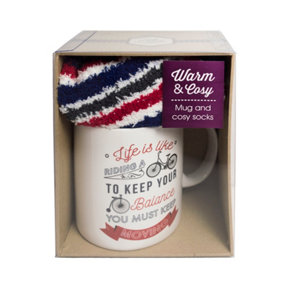 Mug and Sock Gift Set Life is Like a Bike