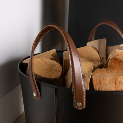 Mulberry Pair of Wood Buckets Timeless Style Iron - 3