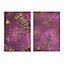 Mulberry Trail Set of 2 Printed Canvas Floral Metallic Printed Canvas