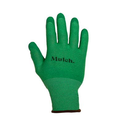 Mulch. Bamboozle It Gardening Gloves - Soft Bamboo with Textured Latex Palm - Medium Size 8 - 1 Pair - 4