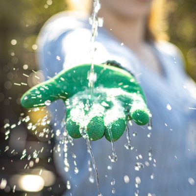 Mulch. Bamboozle It Gardening Gloves - Soft Bamboo with Textured Latex Palm - Medium Size 8 - 1 Pair - 7