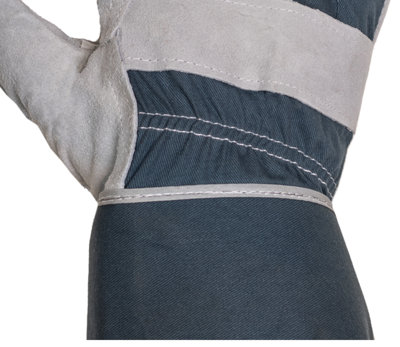 Mulch. The Grafter Gardening Gloves - Suede Fingertips and Palm - Extended Elasticated Cuff - Large Size 9 - 1 Pair - 5