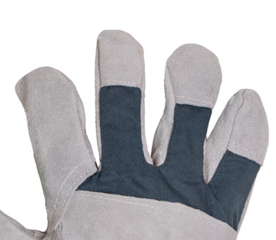 Mulch. The Grafter Gardening Gloves - Suede Fingertips and Palm - Extended Elasticated Cuff - Large Size 9 - 1 Pair - 6