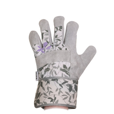 Mulch. The Thornstar Gardening Gloves - Suede Fingertips and Palm - Extended Cuff - Medium Size 8 - 1 Pair