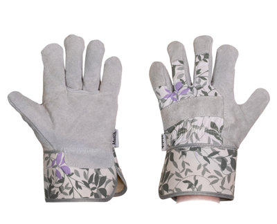 Mulch. The Thornstar Gardening Gloves - Suede Fingertips and Palm - Extended Cuff - Medium Size 8 - 1 Pair - 3