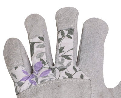Mulch. The Thornstar Gardening Gloves - Suede Fingertips and Palm - Extended Cuff - Medium Size 8 - 1 Pair - 5