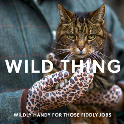Mulch. The Wild Thing Leopard Print Gardening Gloves - 100% Polyester - Water Resistant Nitrile Palm - Medium Size 8 - 1 Pair - 8