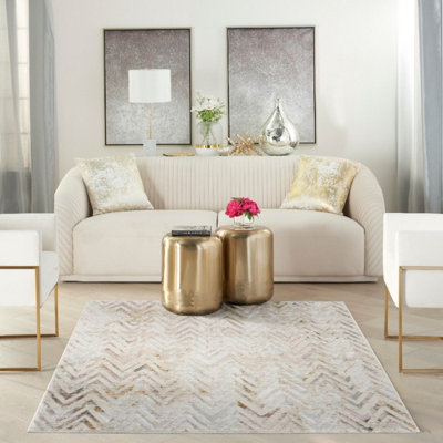 Multi Abstract Modern Rug Easy to clean Living Room and Bedroom-239cm X 300cm