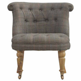 Multi Accent Chair - Mango Wood - L56 x W68 x H73 cm - Oak-Ish