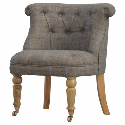 Multi Accent Chair - Mango Wood - L56 x W68 x H73 cm - Oak-Ish