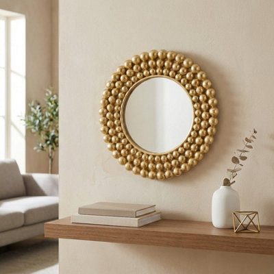 Multi Beaded Ball Framed Mirror