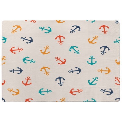 Multi Coloured Anchors Special Soft Home Rug