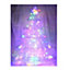 Multi Coloured Soft Acrylic LED Christmas Tree Light Up Garden Decoration 1M