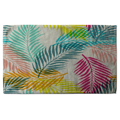 Multi Coloured Tropical Leaves (Kitchen Towel) / Default Title