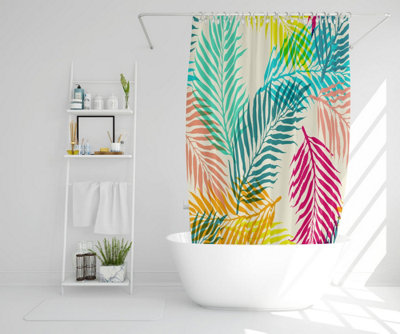 Multi Coloured Tropical Leaves (Shower Curtain) / Default Title Price Comparisons | Compare The Build