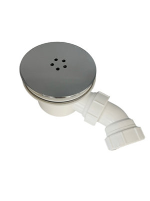 Multi-Fit Chrome Shower Trap - 90mm Easy Clean Shower Tray Waste Trap - Shower Drain and Shower Trap Cover 1.1/2". FREE DELIVERY - 3