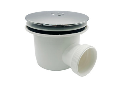 Multi-Fit Chrome Shower Trap - 90mm Easy Clean Shower Tray Waste Trap - Shower Drain and Shower Trap Cover 1.1/2". FREE DELIVERY - 5