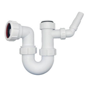 Multi-fit Sink Swivel P Trap with a 135 Degree Nozzle 40mm (1.1/2") Complete with 75mm Water Seal, BS EN 247-1:2002. FREE DELIVERY