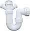 Multi-Fit Sink Swivel P Trap with Twin 135 Degree Nozzles 40mm (1.1/2") with 75mm Water Seal, BS EN 247-1:2002. FREE DELIVERY