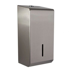 Multi flat toilet tissue holder. Rust proof stainless steel. Lockable and has a viewing window