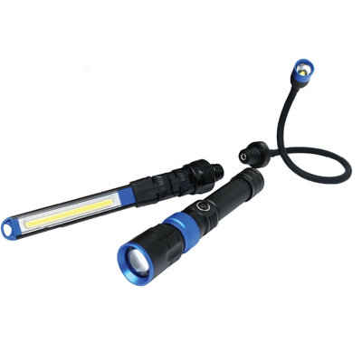 Multi-Function 3-in-1 Magnetic Work Light with USB Cable & Charger
