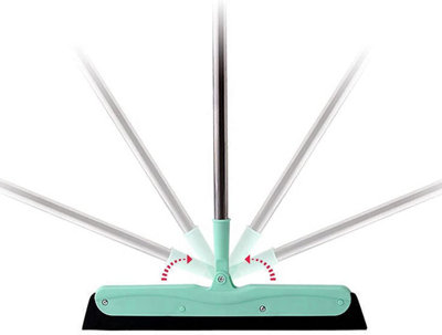 Magic Silicone Broom And Dustpan Set - Adjustable Aluminum Handle For Easy Floor Cleaning