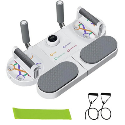 Multi Function Push Up Board Core Trainer With Resistance Bands Timer