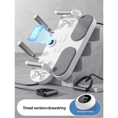 Multi-Function Push Up Board & Core Trainer with Resistance Bands & Timer