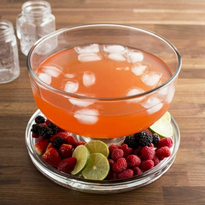 Multi Functional 6in1 Clear Cake Stand Dome Platter Dip Server Punch Salad Bowl - 3