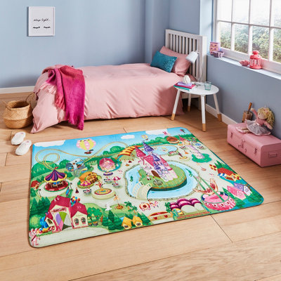 Multi Kids Handmade Modern Graphics Pictorial Rug for Living Room and ...
