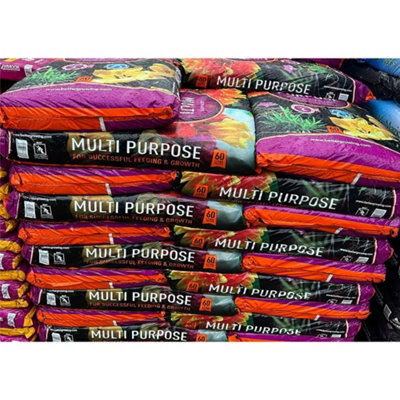 Multi Pack Buy - 4 Bags - Multi Purpose Compost - 60 L Bag | DIY at B&Q