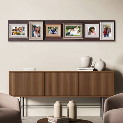 Multi Photo Frame Gallery Collage Floor Standing or Wall Mount 6 Photos