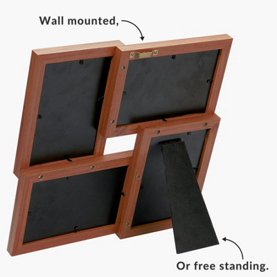 Multi Picture Aperture 6" x 4" Photo Frame Wood - 4