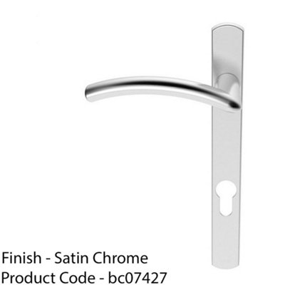 Multi-Point Locking Door Handle EURO PROFILE Slim Arched Satin Chrome ...