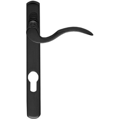 Multi-Point Locking Door Handle - EURO PROFILE - Slim Matt Black RIGHT HAND