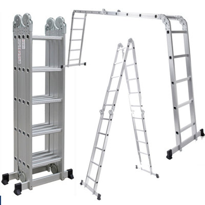 Multi Purpose Aluminium Folding Combination Ladder 5.8m 14 in 1 TUFFMATE
