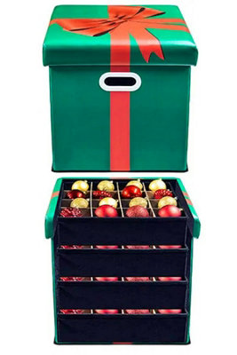 Multi-purpose Decorations Storage Ottoman Box - With Partitions & Trays