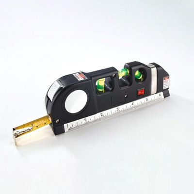 Spirit level with clearance laser beam