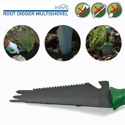 Multi-Purpose Shovel, Serrated Carbon Steel Blade, Root Cutter, Soil ...