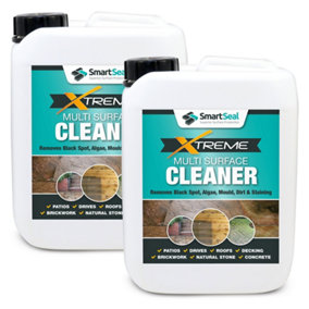 Multi-Surface Cleaner Xtreme, High-Performance External Cleaner for Natural Stone, Block Paving and Paving Slabs, 2 x 5L