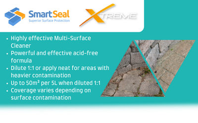 Multi-Surface Cleaner Xtreme, High-Performance External Cleaner for Natural Stone, Block Paving and Paving Slabs, 20L