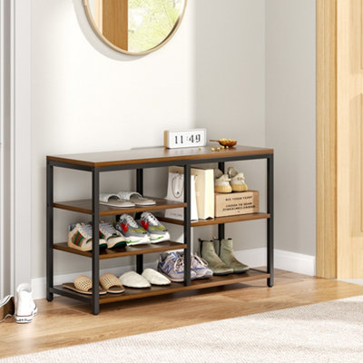 Multi tiered Shoe Rack Industrial Shoe Storage Organizer