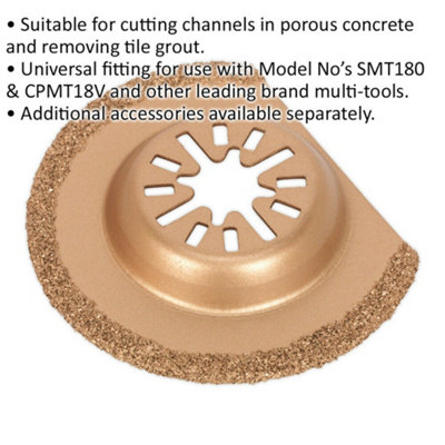 Concrete cutting blade for multi deals tool