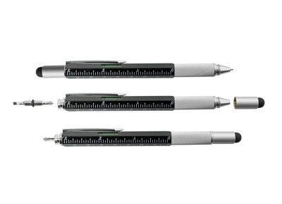 Multi Tool Pen 6 in 1 Gadgets Gift Idea Spirit Level Stylus Screw Driver Ruler