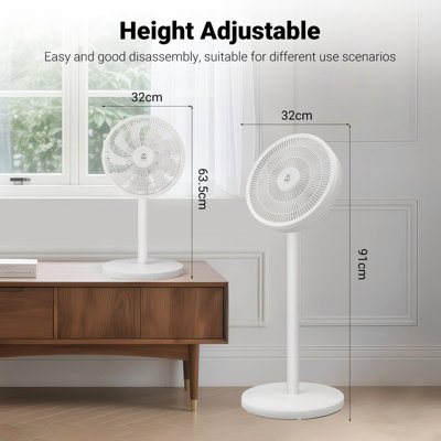 Multi-Use Adjustable Oscillating Pedestal Fan Desk Fan