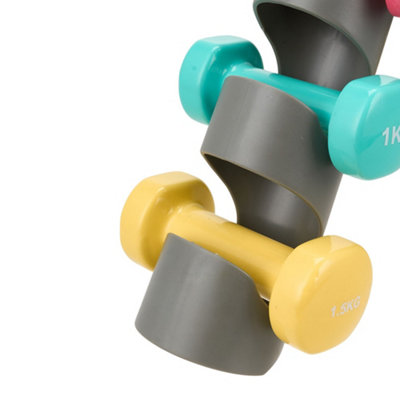 Multi-Weight Fitness Dumbbells Set with Storage Stand