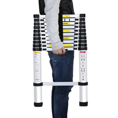 MULTIBAO 3.2m 10.5FT Aluminum Telescopic Loft Ladder Extension ...