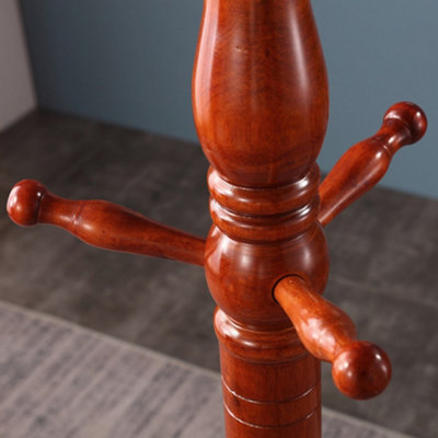 MULTIBAO Posh Solid Wood Heavy Duty Coat Stand Tree - 9 Hook Elegant ...