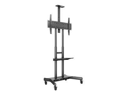 Multibrackets M Public Floorstand Basic 180 with Shelf & Camera Holder, for TVs 55-80"- Black